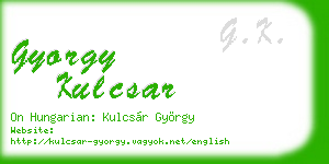 gyorgy kulcsar business card