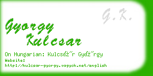 gyorgy kulcsar business card